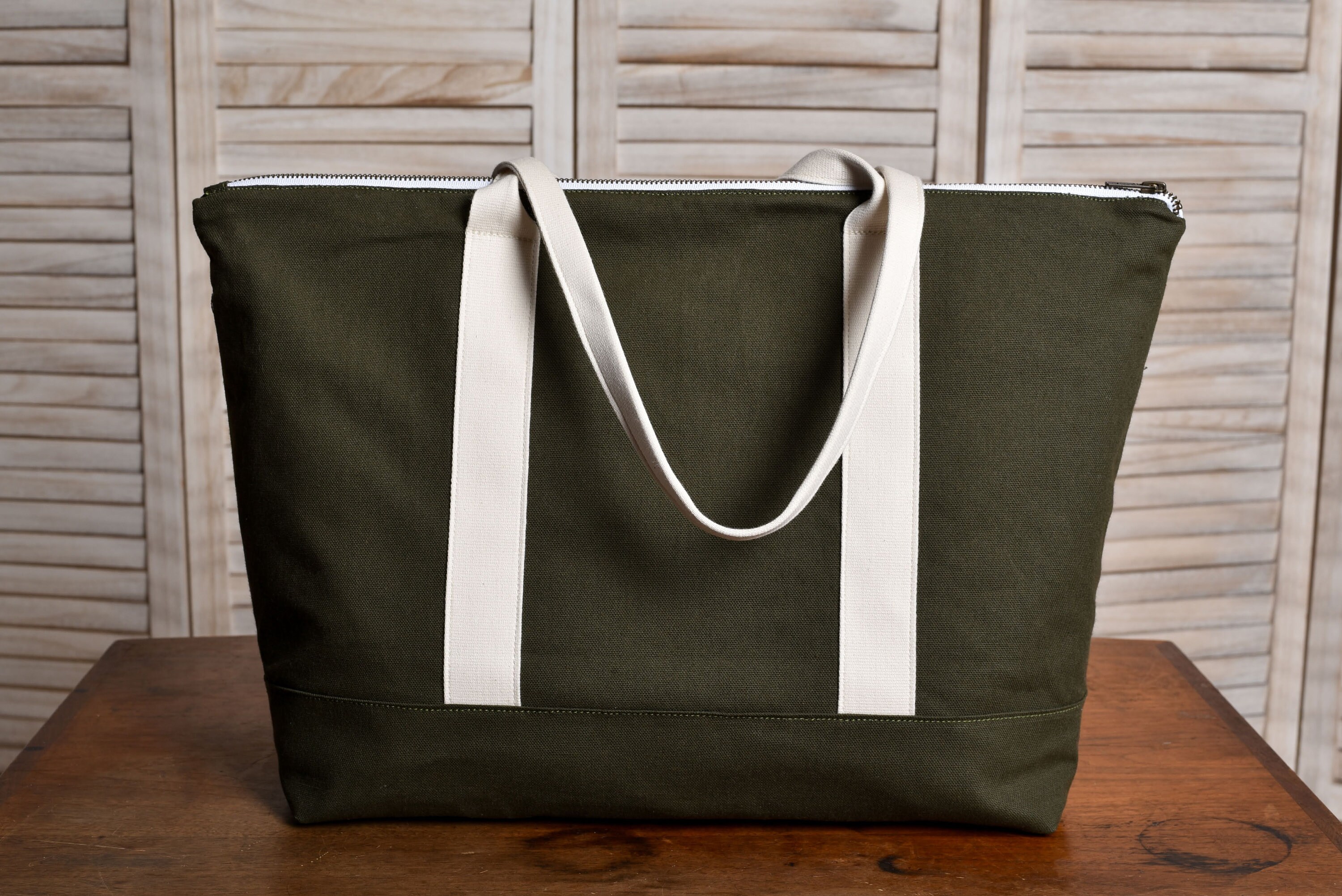 Olive Canvas Tote Canvas Laptop Bag Crossbody Tote Bag Etsy