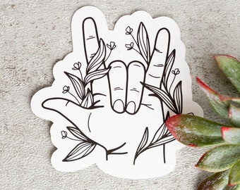 Let Love Grow Sticker American Sign Language