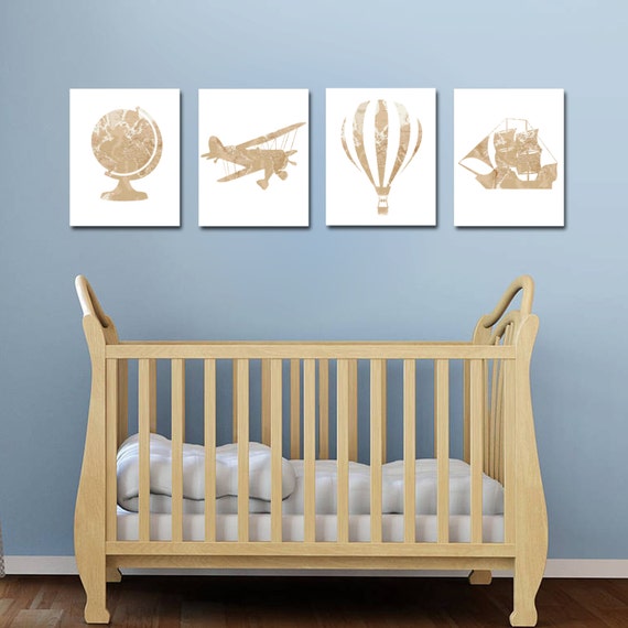 travel themed baby nursery decor