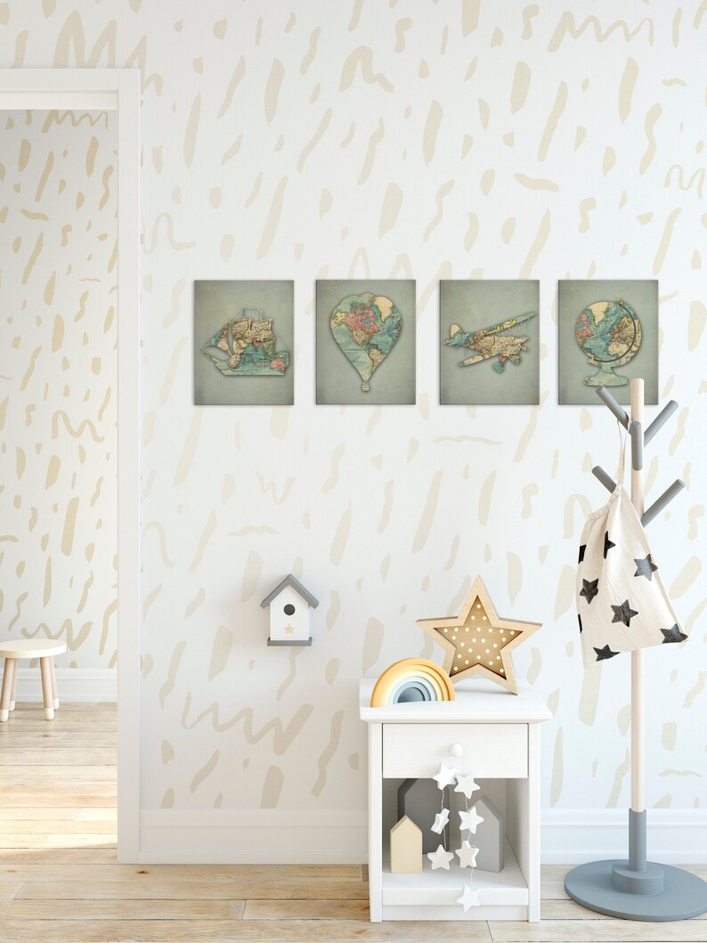 Travel Nursery Decor Nursery Decor Travel Nursery Hot Air Balloon Nursery Travel Baby Shower Travel Themed Travel Theme Nursery