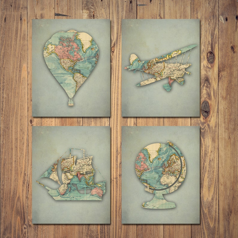 Travel Nursery Decor Nursery Decor Travel Nursery Hot Air Balloon Nursery Travel Baby Shower Travel Themed Travel Theme Nursery