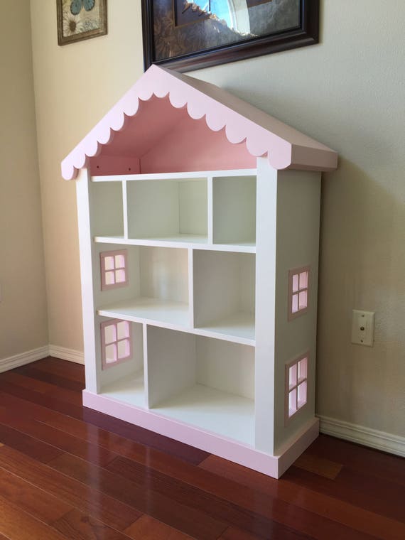 wood dollhouse bookcase