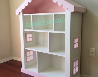 Dollhouse Bookcase, Kids / Child’s House Bookshelf