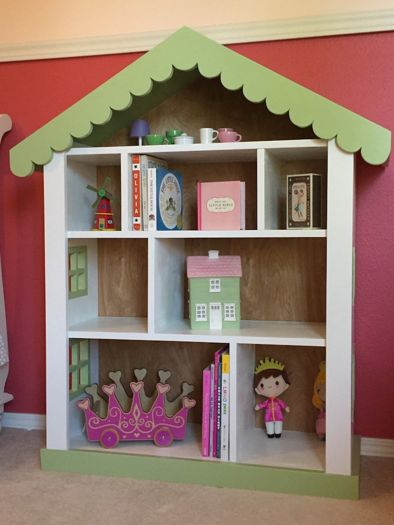 Dollhouse Bookcase Kids Bookcase Childs Bookshelf Etsy