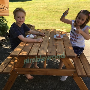 Kids Cedar Picnic Table: Handcrafted Outdoor Seating (Ages 5-12)
