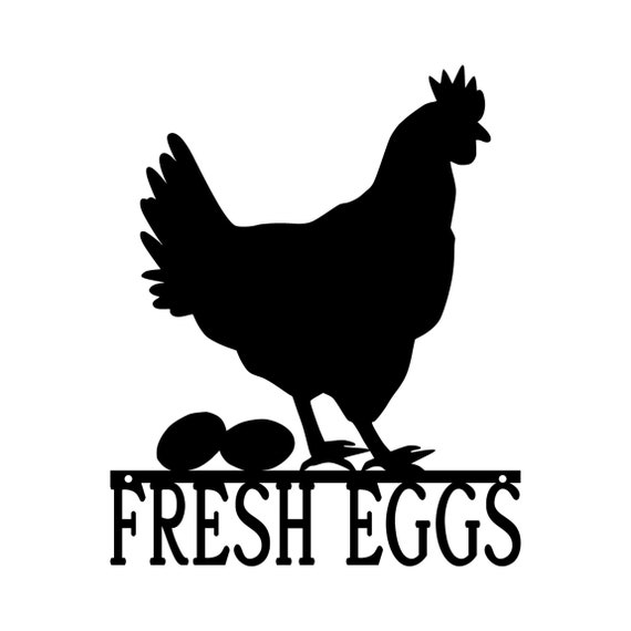 Chicken Fresh Eggs Metal Sign - Etsy