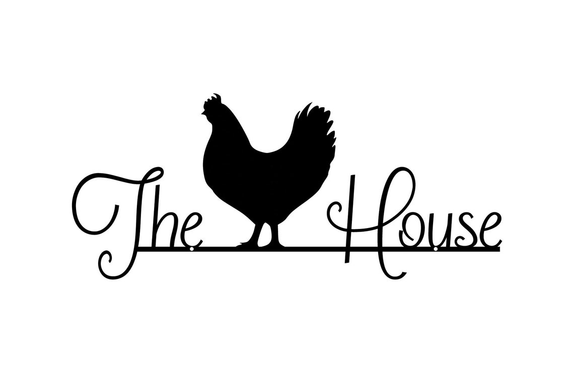 Chicken Hen House Script Metal Sign Etsy