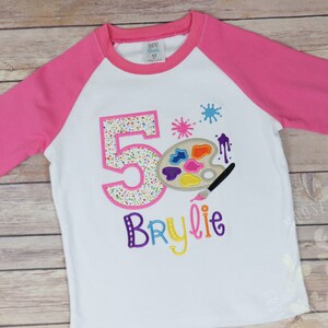 Paint Party Girls Shirt, art birthday shirt, painting birthday shirt, art birthday, paint palette shirt, artist birthday shirt, Paint party