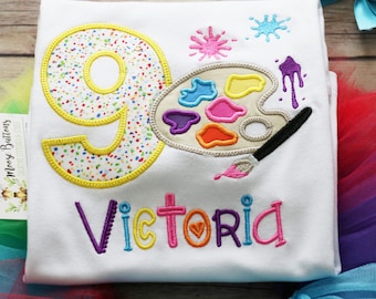 Paint party shirt, art birthday shirt, painting birthday shirt, artist birthday shirt, paint party, paint palette shirt, art birthday, paint