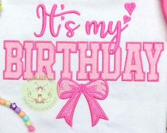 Bow Birthday Shirt, Its my birthday shirt, Girls Birthday, Bow birthday, Bow Party Birthday Shirt.