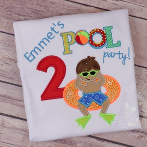 Boys Pool Party Shirt, Pool Birthday Shirt, Swimming Birthday Shirt, Boys Birthday, Beach Party Shirt, Pool Party, Summer birthday.
