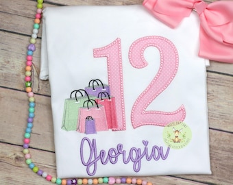 Girls Shopping Birthday Shirt, Shopping spree Shirt, Birthday Shopping Shirt, Shop Birthday, Shopping Party, Shopping Girl Shirt.