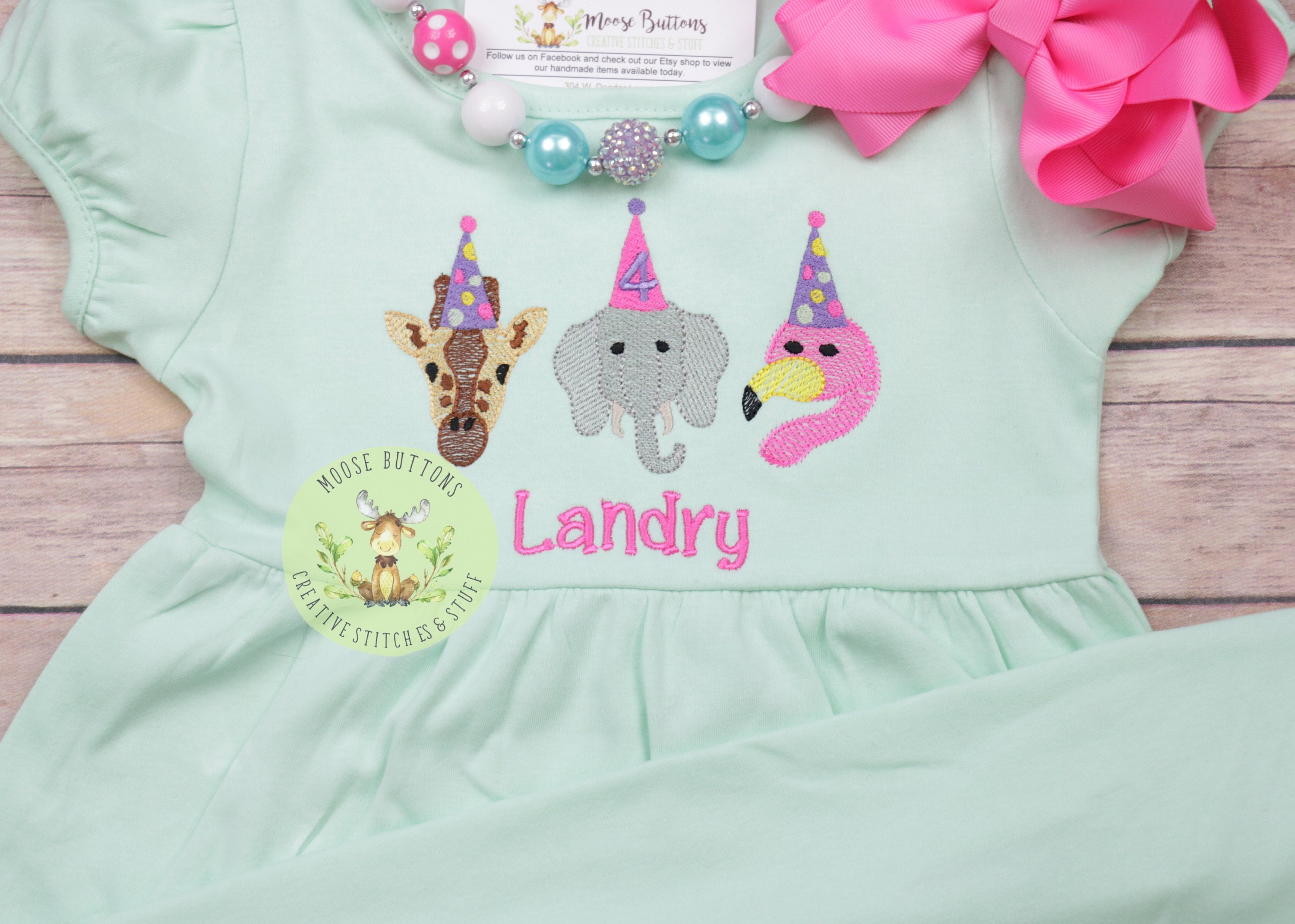 party animal birthday dress Party Animals French Knot Girl Dress 6