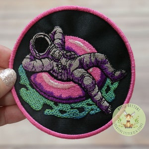 Space Iron On Patch, Astronaut Patch, Give Me Space Patch, Plant Patch, Astronaut Hook And Loop Patch.