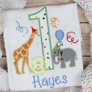 Chemise d'anniversaire d'animal de fête pour garçon, anniversaire de garçon, anniversaire d'animal, chemise d'anniversaire d'animal de zoo, anniversaire d'éléphant, merde d'éléphant de fête.