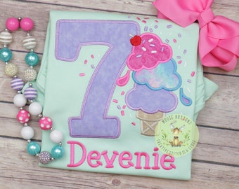 Girls Ice Cream Birthday Shirt, Ice Cream Birthday Shirt, Ice Cream Party, Sweet One Birthday Shirt, Girls Ice Cream Birthday.
