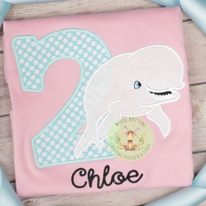 Beluga Whale birthday shirt, Whale Party, Ocean Outfit, Whale Birthday Outfit, Under the Sea Outfit, Under the sea party, Girls Birthday