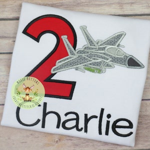 Anniversaire avion de chasse pour garçon, anniversaire jet, chemise anniversaire meeting aérien, anniversaire avion, chemise anniversaire militaire, chemise anniversaire pilote.