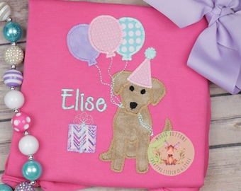 Girls Puppy Birthday Shirt, Girls Dog Birthday Shirt, Lab Birthday, Puppy Birthday, K9 Party, Girls Dog Birthday, Puppy Dog Shirt, Dog Party