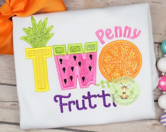 Two-tti Frutti Birthday Outfit, Two-tti frutti birthday shirt, Tutti Frutti outfit, Girls 2nd birthday outfit, Fruit birthday shirt, summer.