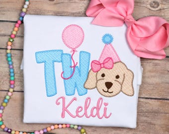Girls Puppy Birthday Shirt, Girls Dog Birthday Shirt, Lab Birthday, Puppy Birthday, K9 Party, Girls Dog Birthday, Puppy Dog Shirt, Dog Party