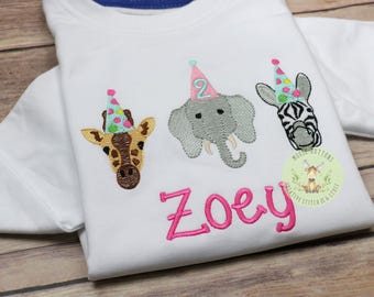 Party Animal birthday Sweatshirt, Girls Birthday, Animal birthday, Zoo Animal Birthday Shirt, Giraffe Birthday, Camel Birthday.