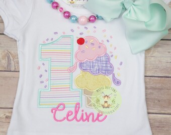 Girls Ice Cream Birthday Shirt, Ice Cream Birthday Shirt, Ice Cream Party, Sweet One Birthday Shirt, Girls Ice Cream Birthday.