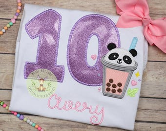 Boba Birthday Shirt,  Panda Birthday, Panda Birthday Shirt, Panda Boba Part.