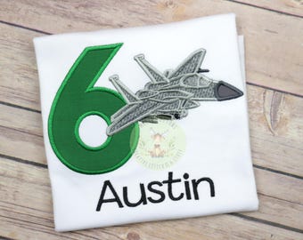 Boys Fighter Jet Birthday,  Jet Birthday, Airshow Birthday Shirt, Airplane Birthday, Military Birthday Shirt, Pilot Birthday Shirt.