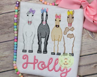 Bow Horse Shirt, Pony Shirt, Pony Bow Shirt, Horse Birthday,  Girls Birthday, Bow birthday, Bow Party Birthday Shirt.
