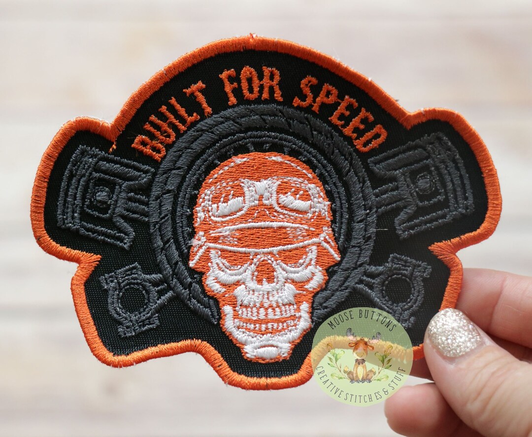 Built for Speed Iron on Patch, Biker Patch, Motorcycle Patch ...