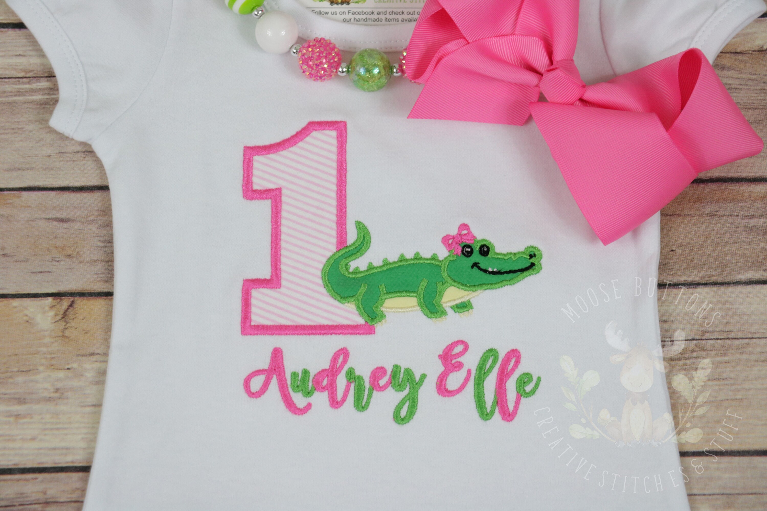 Girls Alligator Birthday Shirt 