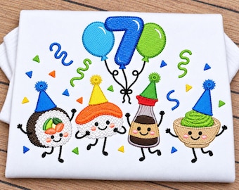 Boys Sushi birthday shirt, Boys Birthday, Sushi birthday, Sushi Birthday Shirt,  Sushi Birthday, Sushi Party.