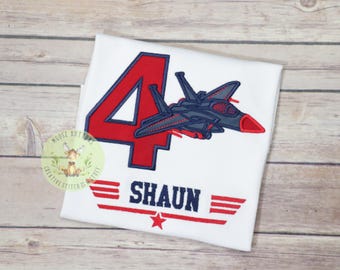 Boys Fighter Jet Birthday,  Jet Birthday, Airshow Birthday Shirt, Airplane Birthday, Military Birthday Shirt, Pilot Birthday Shirt.