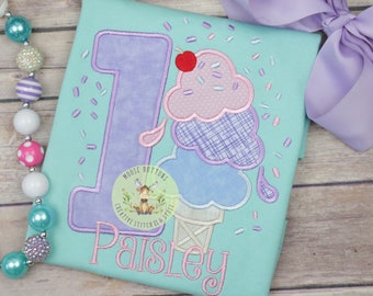 Girls Ice Cream Birthday Shirt, Ice Cream Birthday Shirt, Ice Cream Party, Sweet One Birthday Shirt, Girls Ice Cream Birthday.