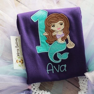 Mermaid Birthday outfit, Mermaid Birthday, Mermaid party, 1st birthday outfit, Under The Sea Birthday, Under The sea Birthday Shirt, Mermaid