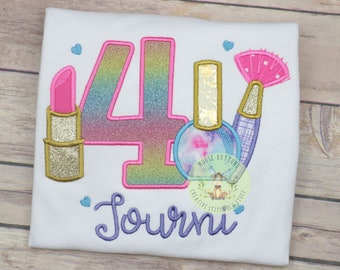 Make up Birthday Shirt, Pain Birthday, Girls Make up Party Shirt, Spa Day Birthday Shirt, Spa Birthday, Spa Birthday Shirt, Spa Day.