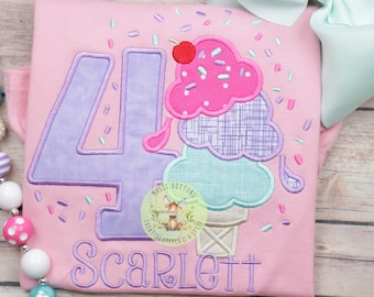 Girls Ice Cream Birthday Shirt, Ice Cream Birthday Shirt, Ice Cream Party, Sweet One Birthday Shirt, Girls Ice Cream Birthday.