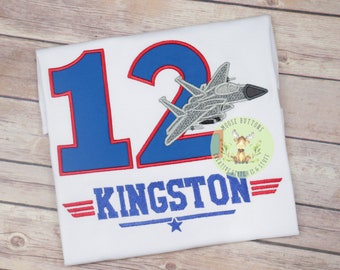 Boys Fighter Jet Birthday,  Jet Birthday, Airshow Birthday Shirt, Airplane Birthday, Military Birthday Shirt, Pilot Birthday Shirt.