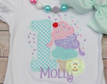 Girls Ice Cream Birthday Shirt, Ice Cream Birthday Shirt, Ice Cream Party, Sweet One Birthday Shirt, Girls Ice Cream Birthday.