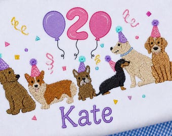 Dog Birthday Shirt, corgi Party, Dog Lover party, Kids Apparel