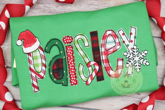 Christmas Shirt, Christmas Outfit, Holiday Shirt, Christmas Name Shirt, Personalized Christmas Shirt, Embroidered Christmas Shirt.