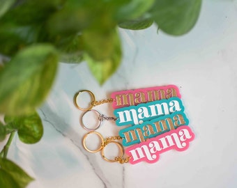 Laser Engraved Acrylic Mama Keychain: Sentimental Gift