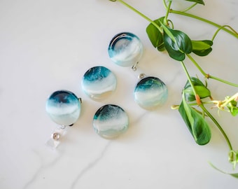 Handmade Ocean Resin Badge Reel