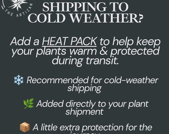 72 Hour Plant Heat Pack Cold Weather Plant Shipping Winter Shipping Protection for Live Plants