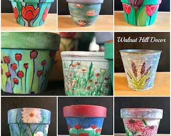 植木鉢（手描き） - Etsy 日本