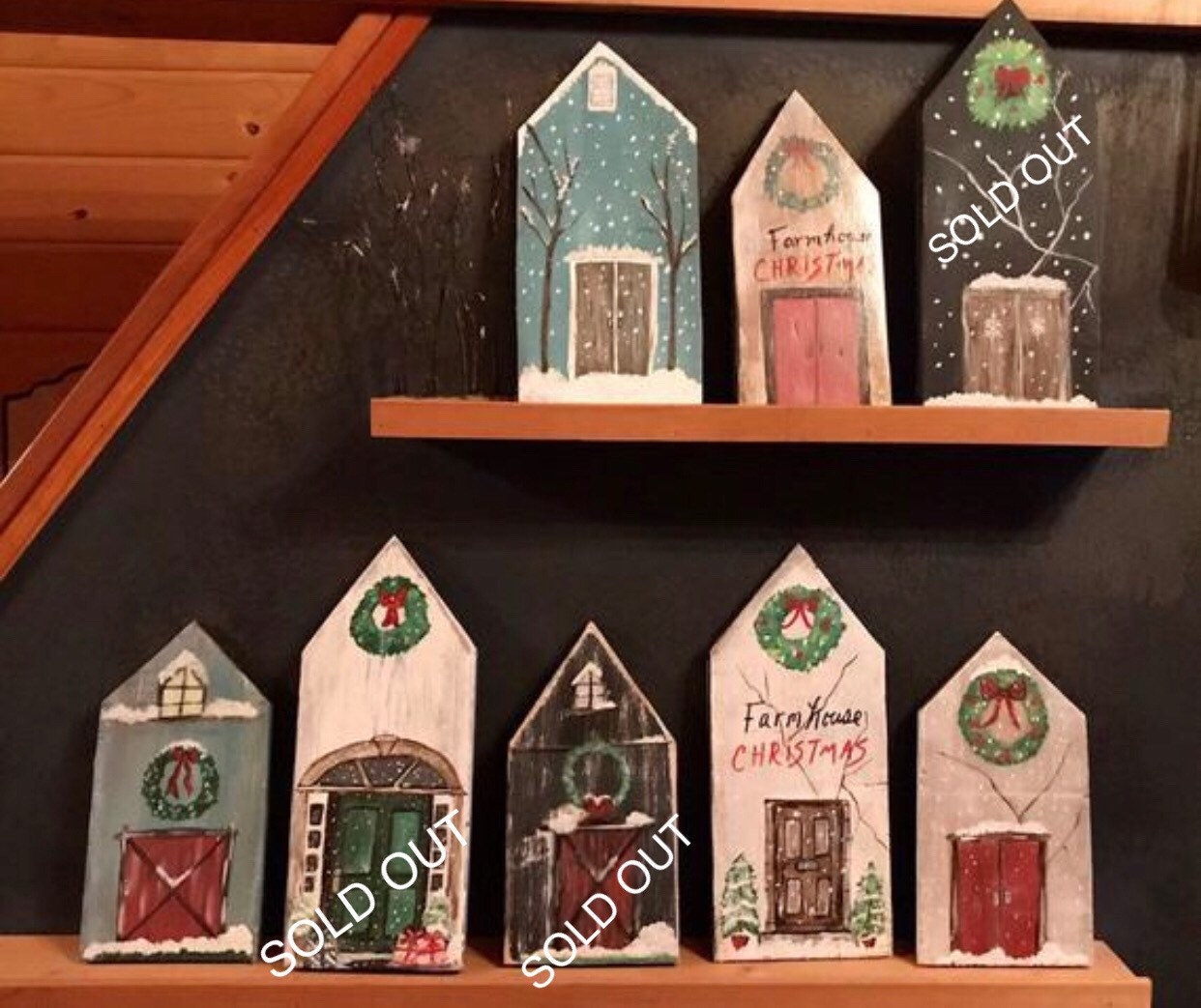 Christmas Row Houses - Etsy