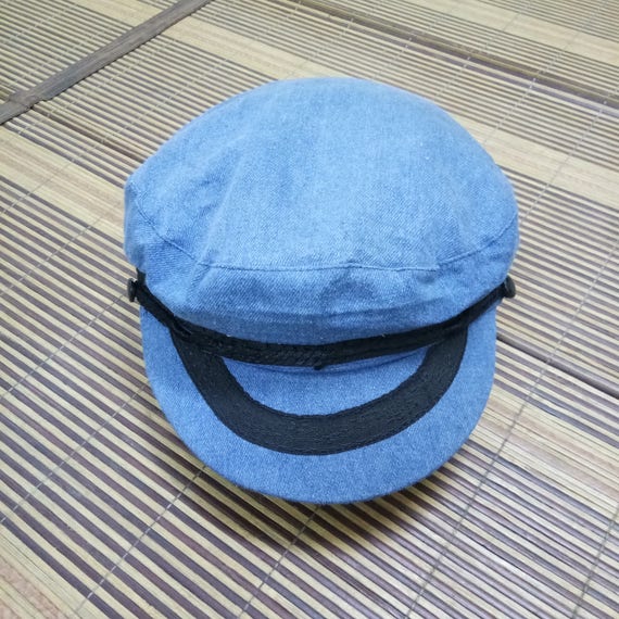 Rare Vintage Captain Cap/Biker Cap Hat/Size 57/Roc