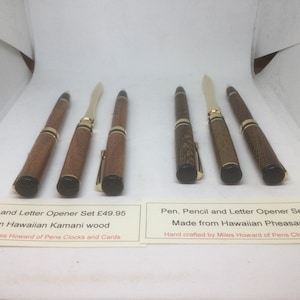 Classic 24kt Gold Twist Pen, Pencil & Letter Opener Set