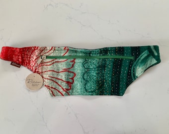 Handmade Recycled Sari Hip Bag: Fair Trade Kantha Fanny Pack